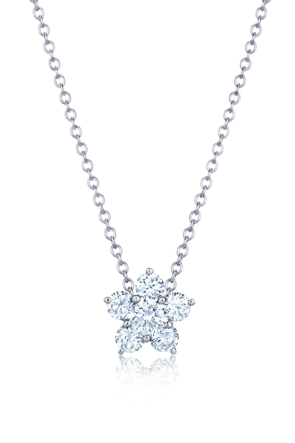 KWIAT-Floral Cluster Necklace-WHITE GOLD