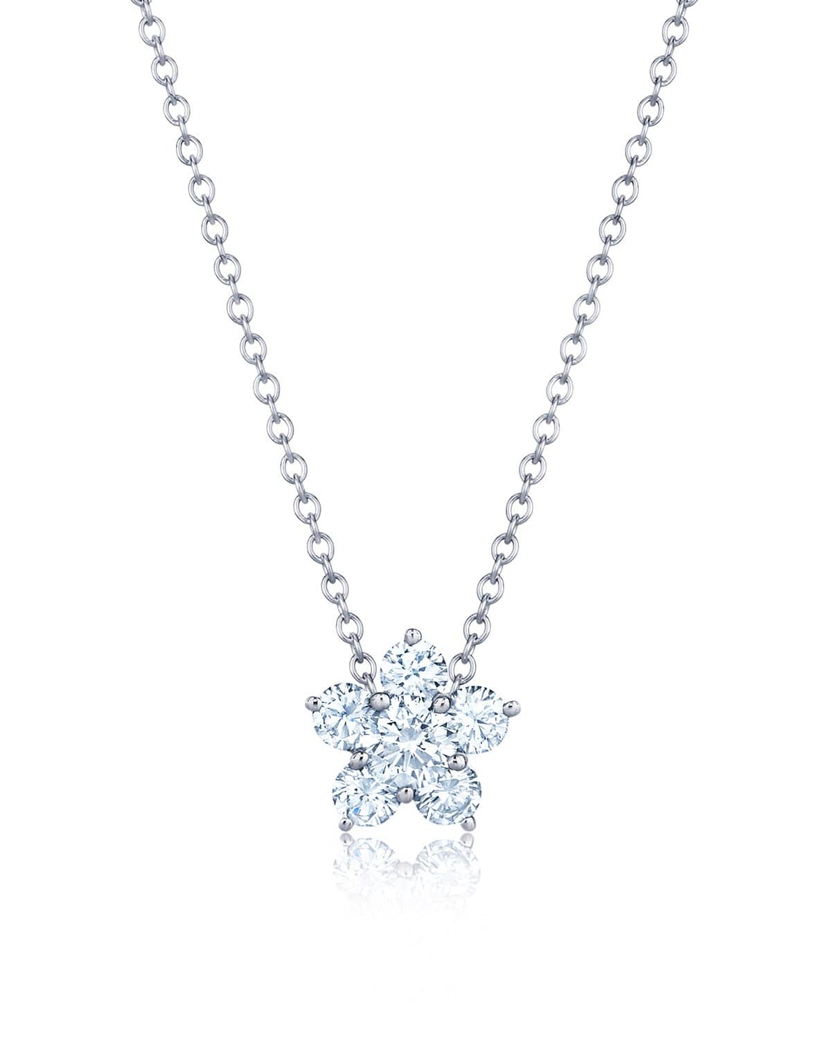 KWIAT-Flower Diamond Pendant-WHITE GOLD