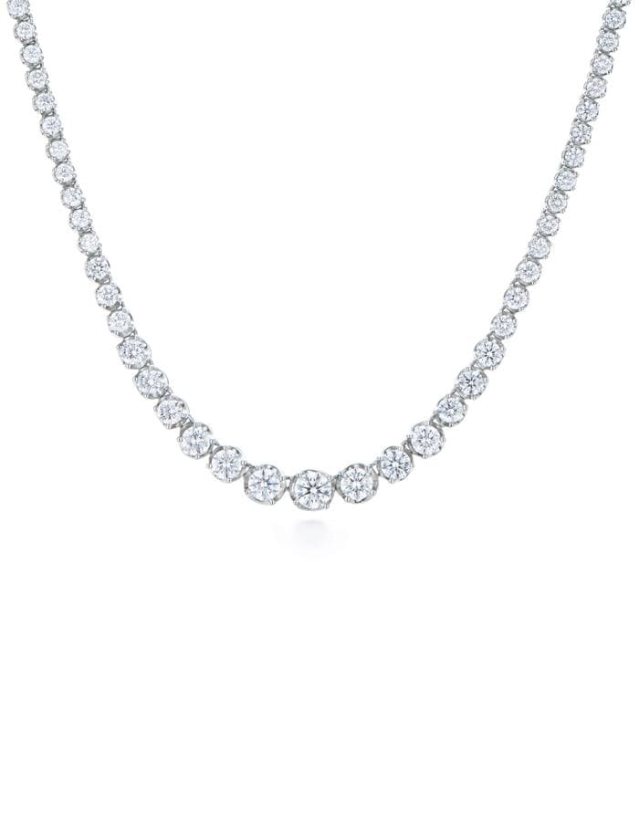 KWIAT-Illusion Set Diamond Riviera Necklace-WHITE GOLD
