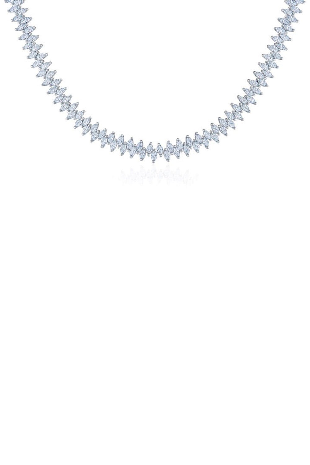 KWIAT-Marquise Diamond Line Necklace-WHITE GOLD
