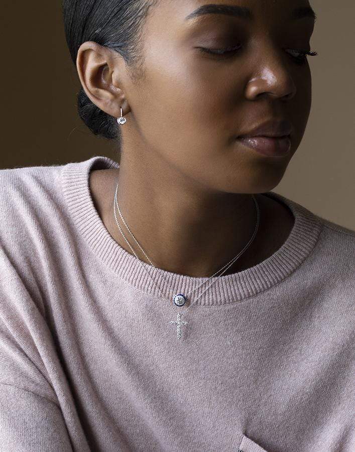 KWIAT-Sapphire and Diamond Pendant Necklace-WHITE GOLD