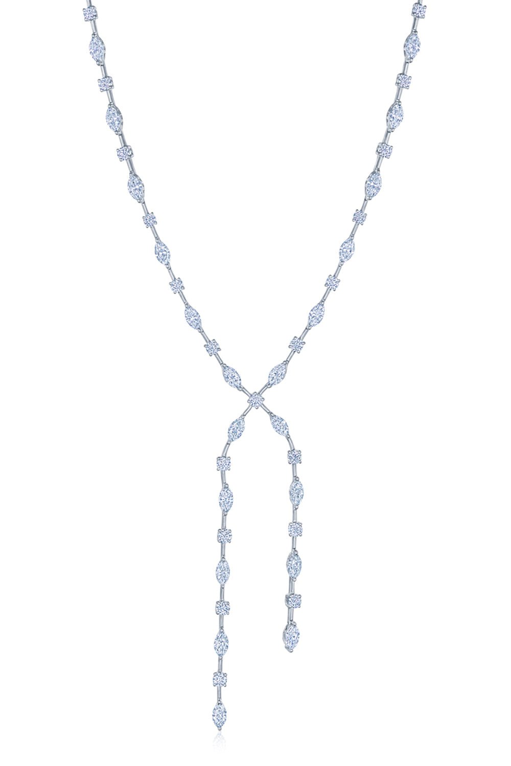 KWIAT-Starry Night Lariat Necklace-WHITE GOLD