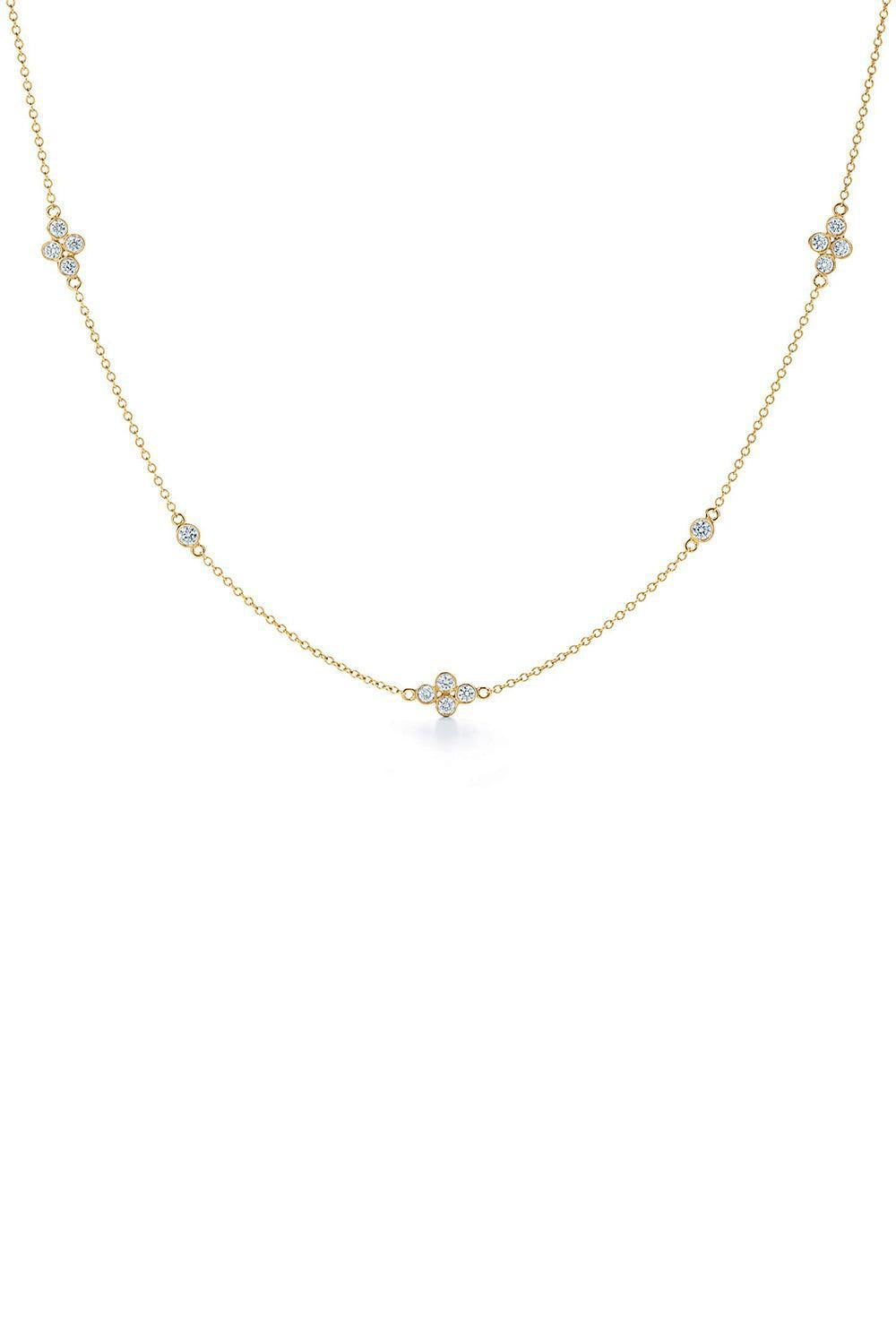 Diamond Strings Quad Necklace-YELLOW GOLD-18-JEWELRYFINE JEWELNECKLACE O-Vendor