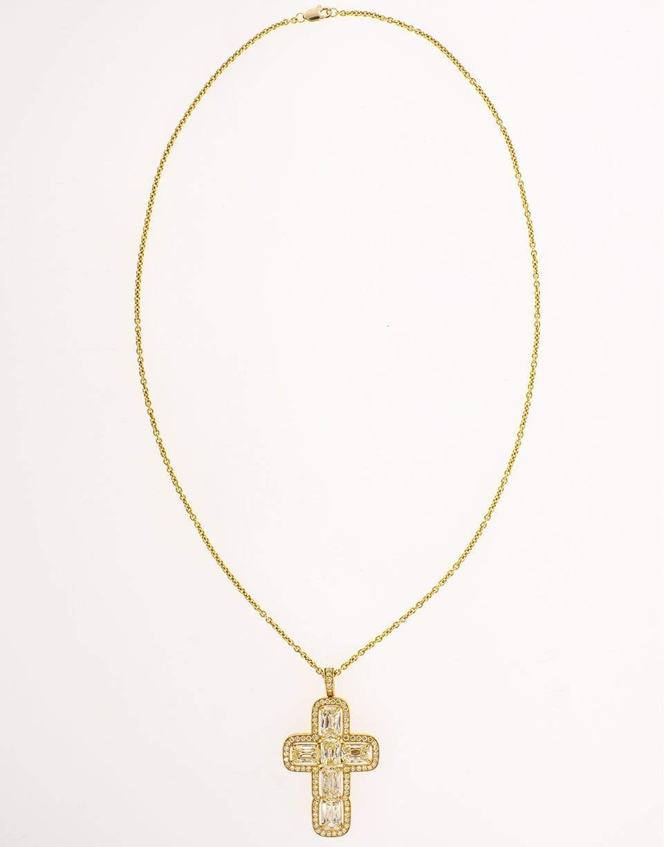 KWIAT-Ashoka Yellow Diamond Cross-YELLOW GOLD