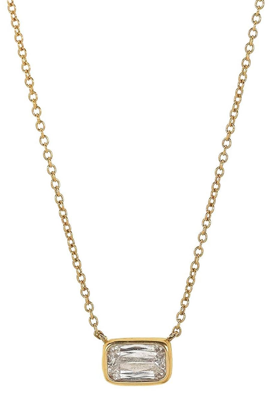 KWIAT-Bezel Set Ashoka Pendant Necklace-YELLOW GOLD