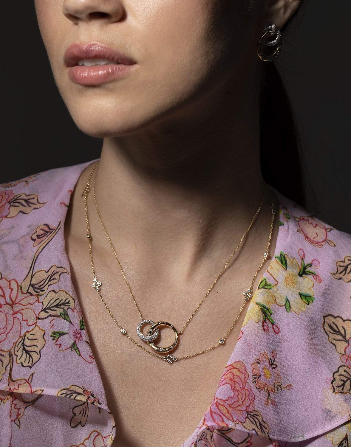 KWIAT-Cobblestone Interlocking Necklace-YELLOW GOLD