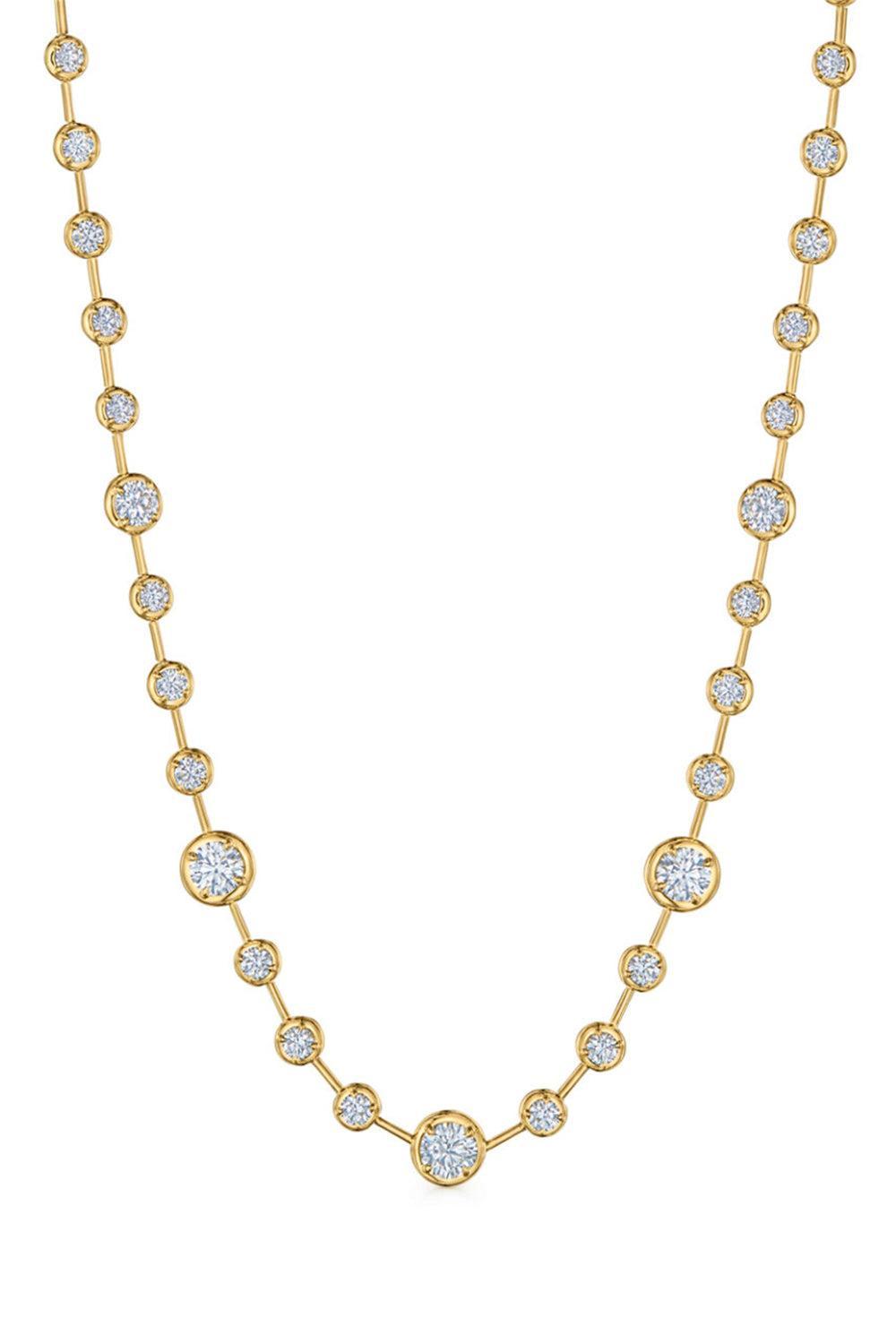  Diamond Alternating Starry Night Necklace - Yellow Gold-YELLOW GOLD-JEWELRYFINE JEWELNECKLACE O-KWIAT 