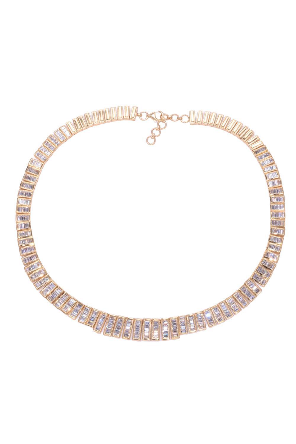  Diamond Baguette Bib Necklace-YELLOW GOLD-JEWELRYFINE JEWELNECKLACE O-KWIAT 