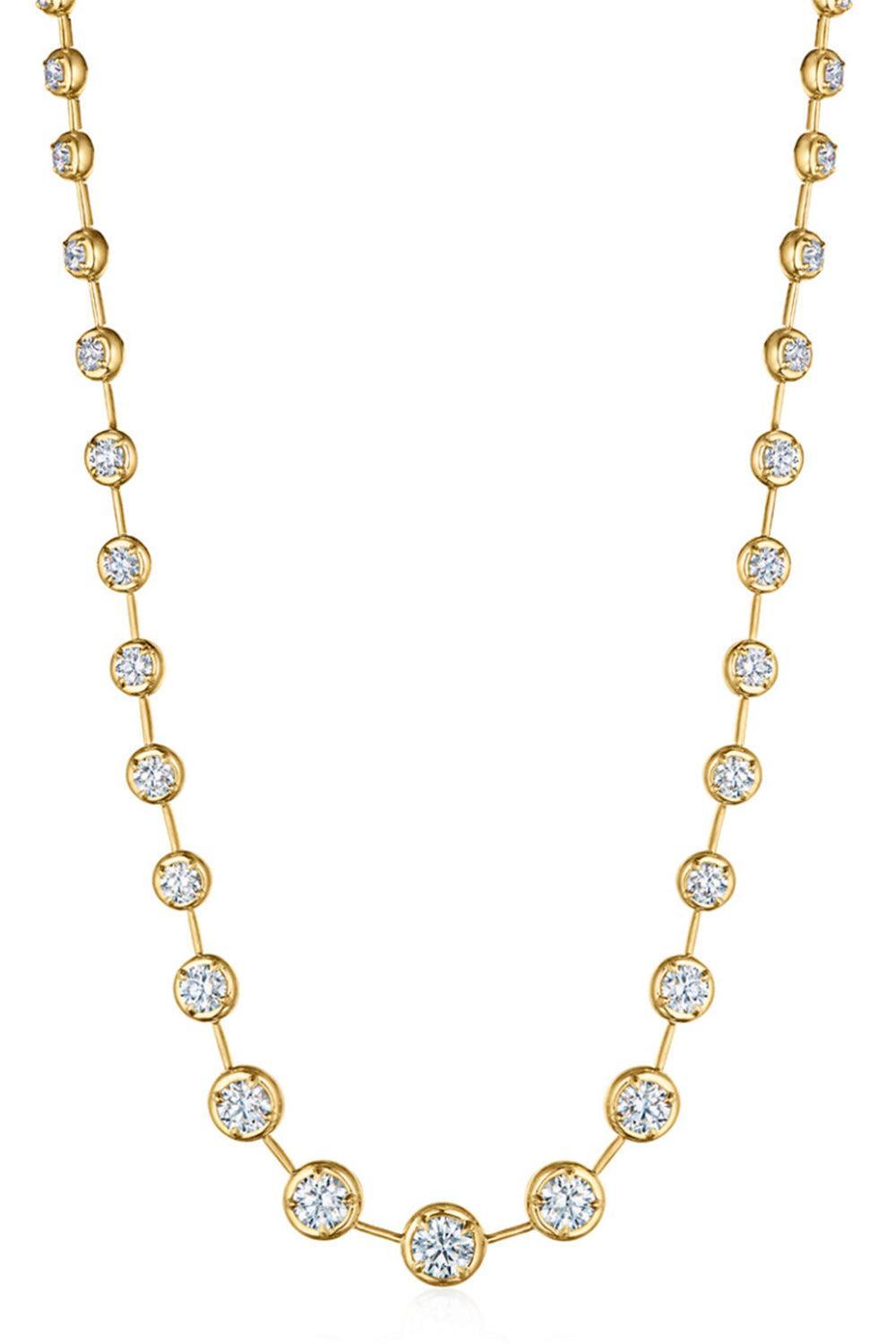 Diamond Round Starry Night Necklace - Yellow Gold-YELLOW GOLD-JEWELRYFINE JEWELNECKLACE O-KWIAT