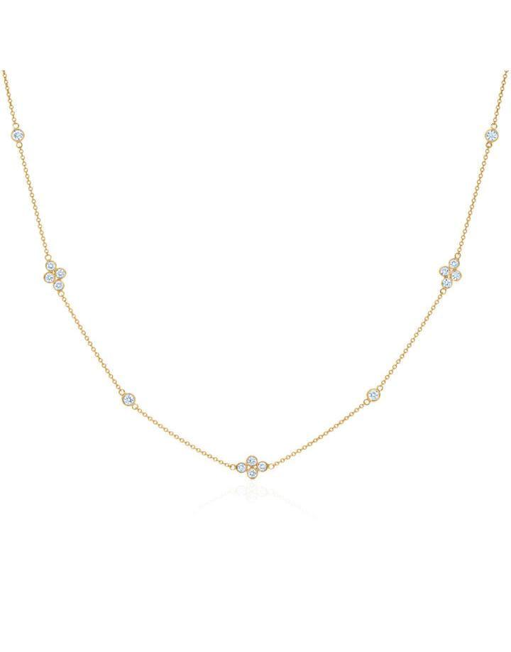 KWIAT-Medium Diamond Strings Quad Necklace-YELLOW GOLD
