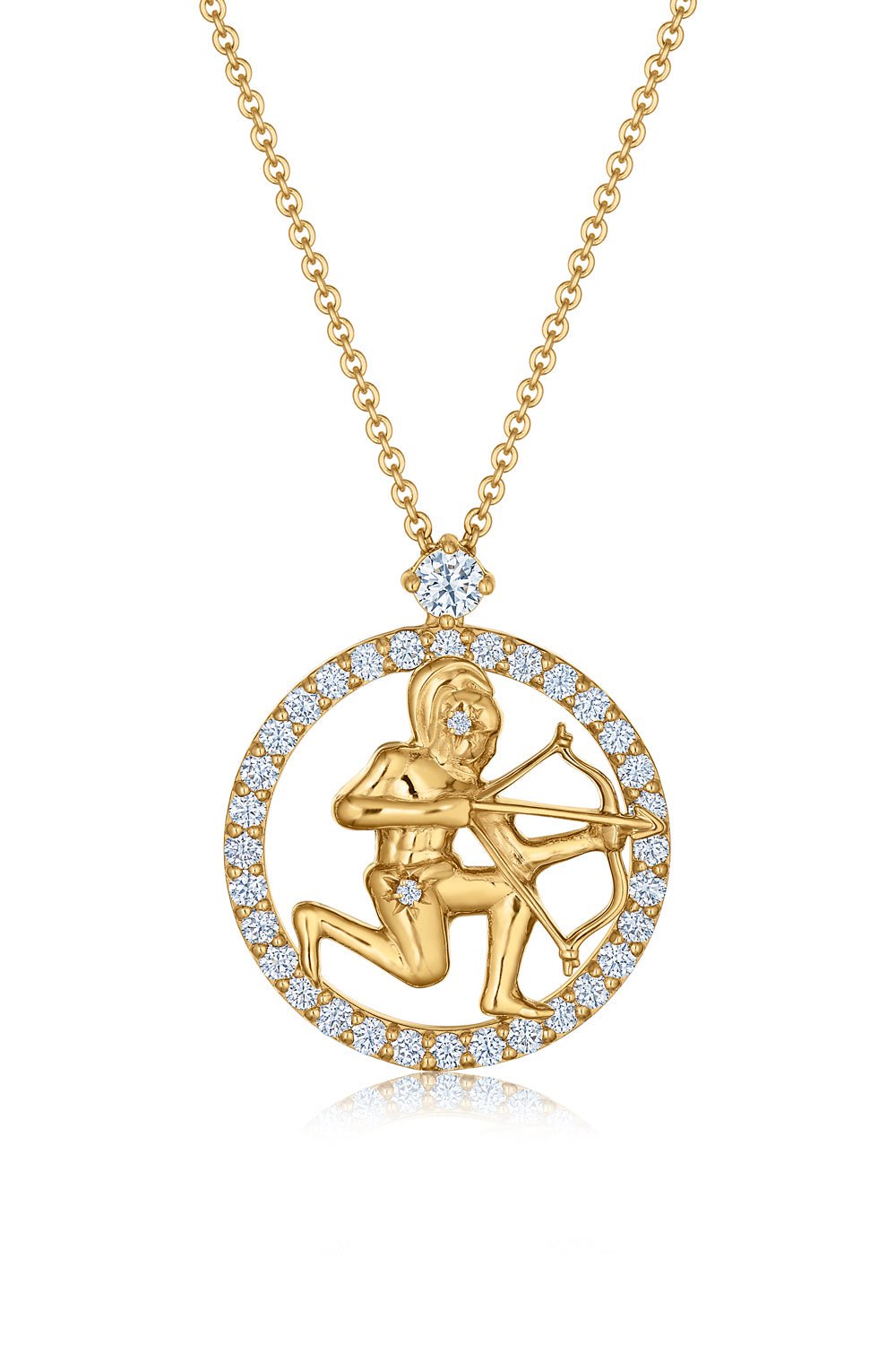 KWIAT-Sagittarius Pendant Necklace-YELLOW GOLD