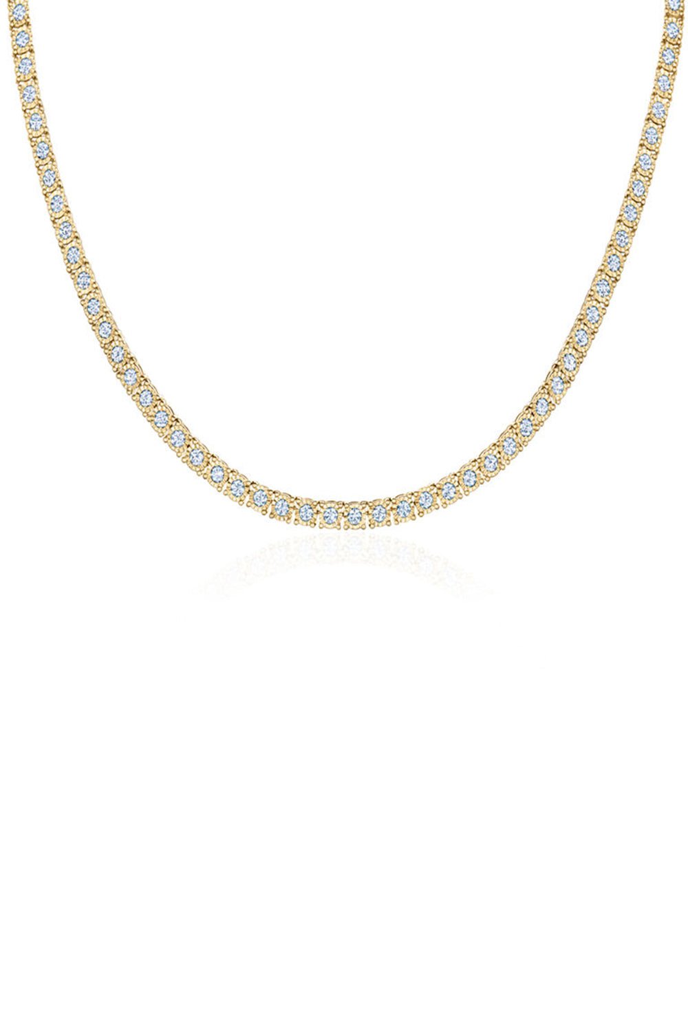 KWIAT-Sunburst Diamond Line Necklace-YELLOW GOLD