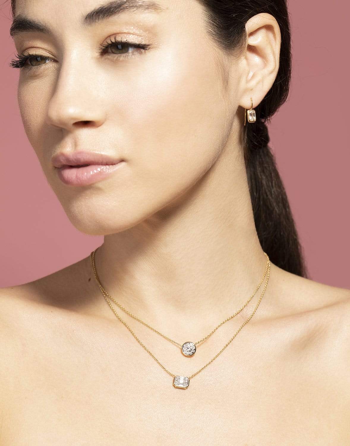KWIAT-Sunburst Diamond Pendant Necklace-YELLOW GOLD