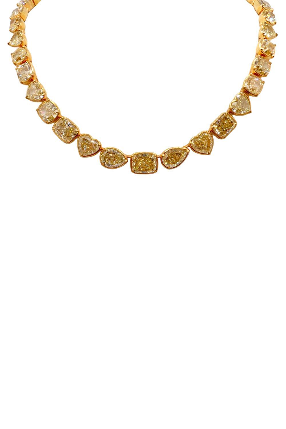  Yellow Diamond Multi-Shaped Contemporary Necklace-YELLOW GOLD-JEWELRYFINE JEWELNECKLACE O-KWIAT 