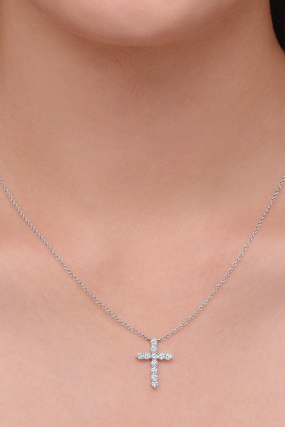 KWIAT-Diamond Cross Pendant-WHITE GOLD