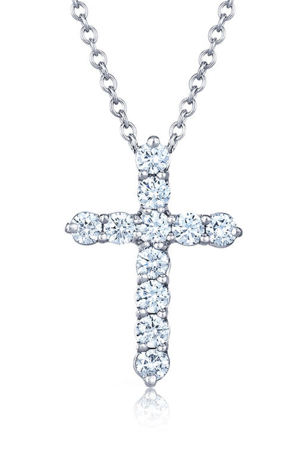 KWIAT-Diamond Cross Pendant-WHITE GOLD