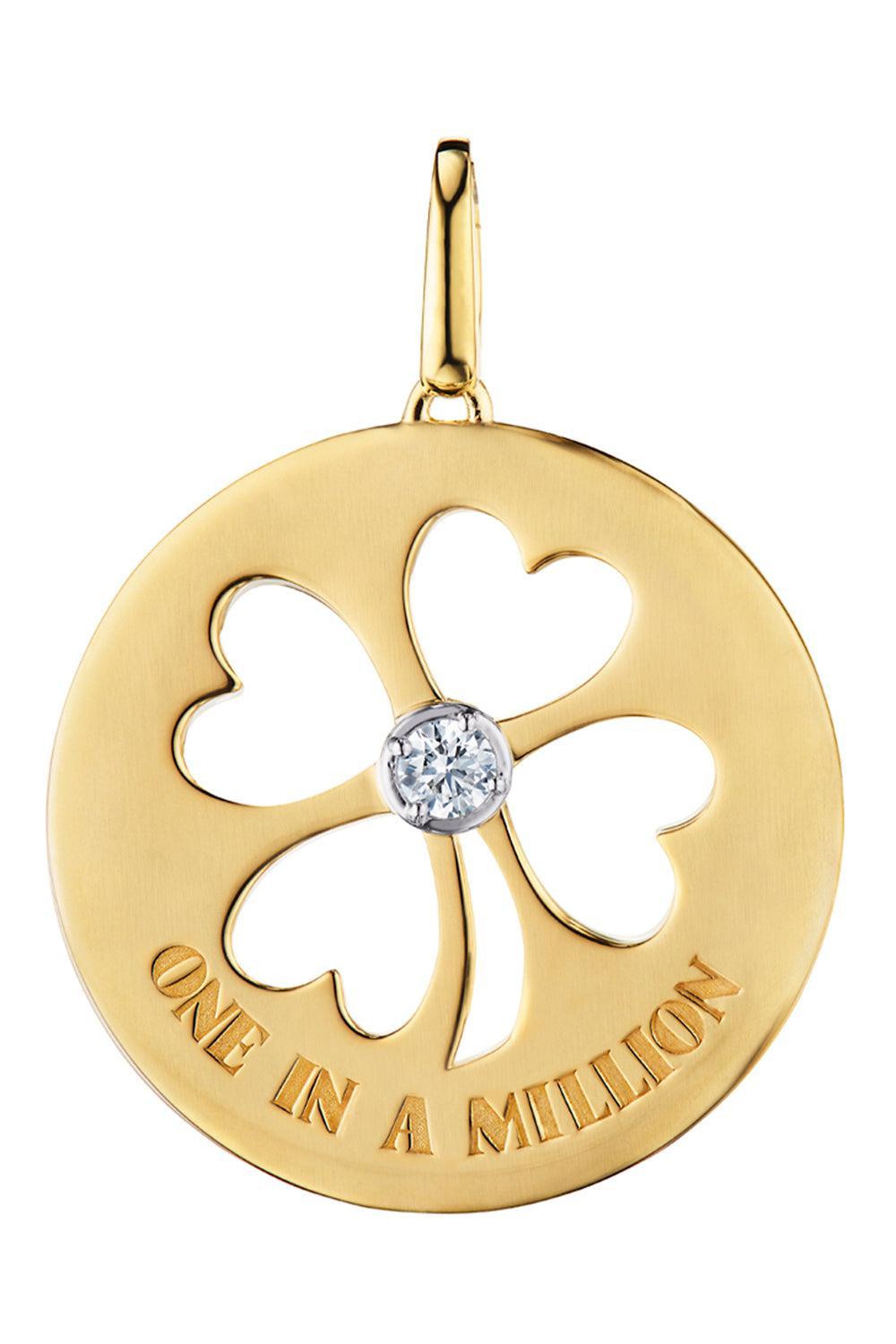 Diamond One In A Million Clover Pendant-YELLOW GOLD-JEWELRYFINE JEWELPENDANT-KWIAT