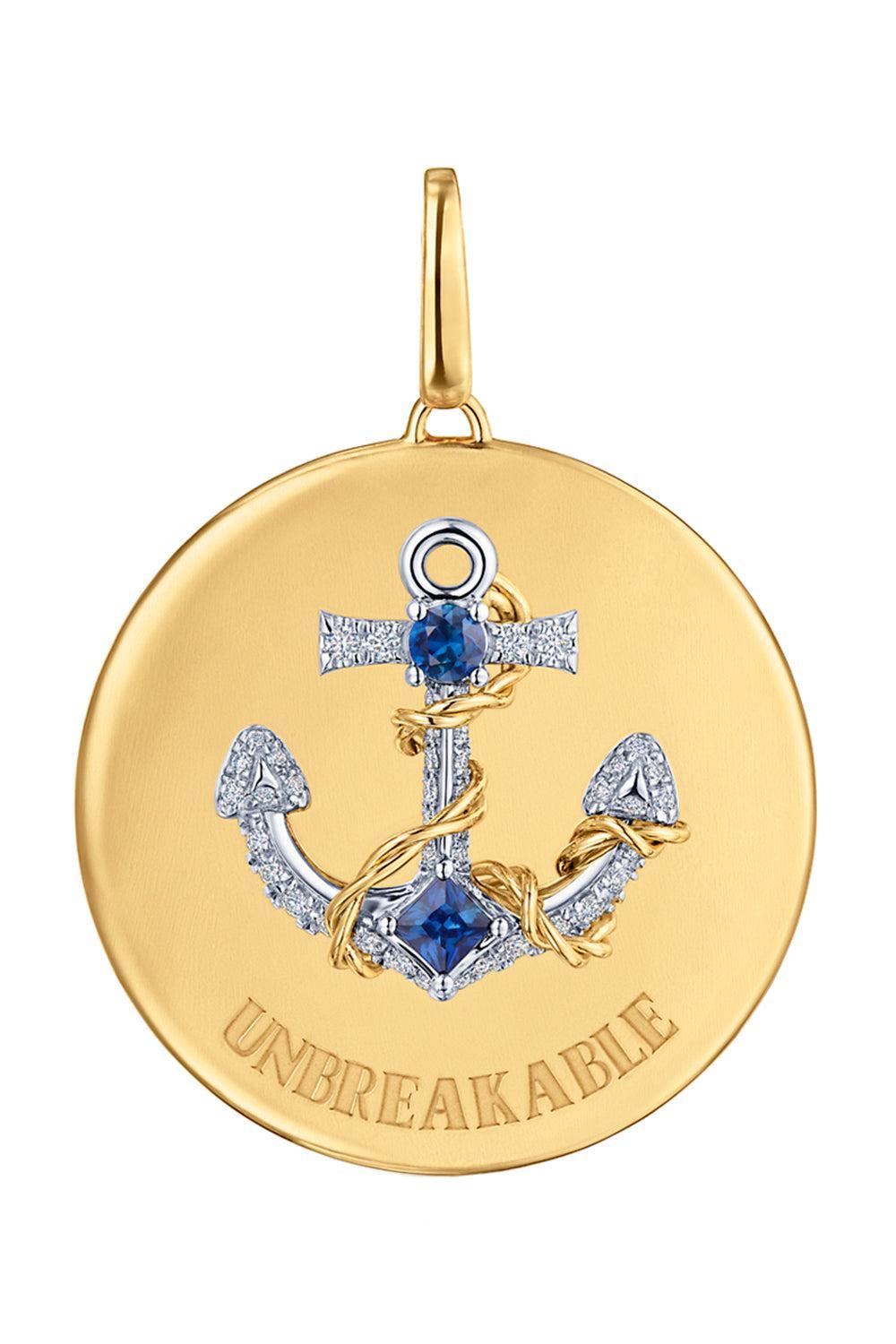 Diamond Unbreakable Anchor Charm-YELLOW GOLD-JEWELRYFINE JEWELPENDANT-KWIAT