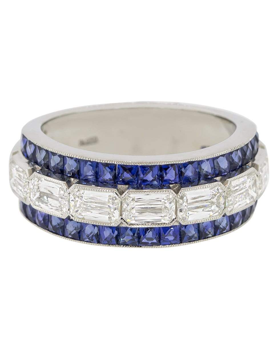 KWIAT-Ashoka and Blue Sapphire Eternity Band-PLAT