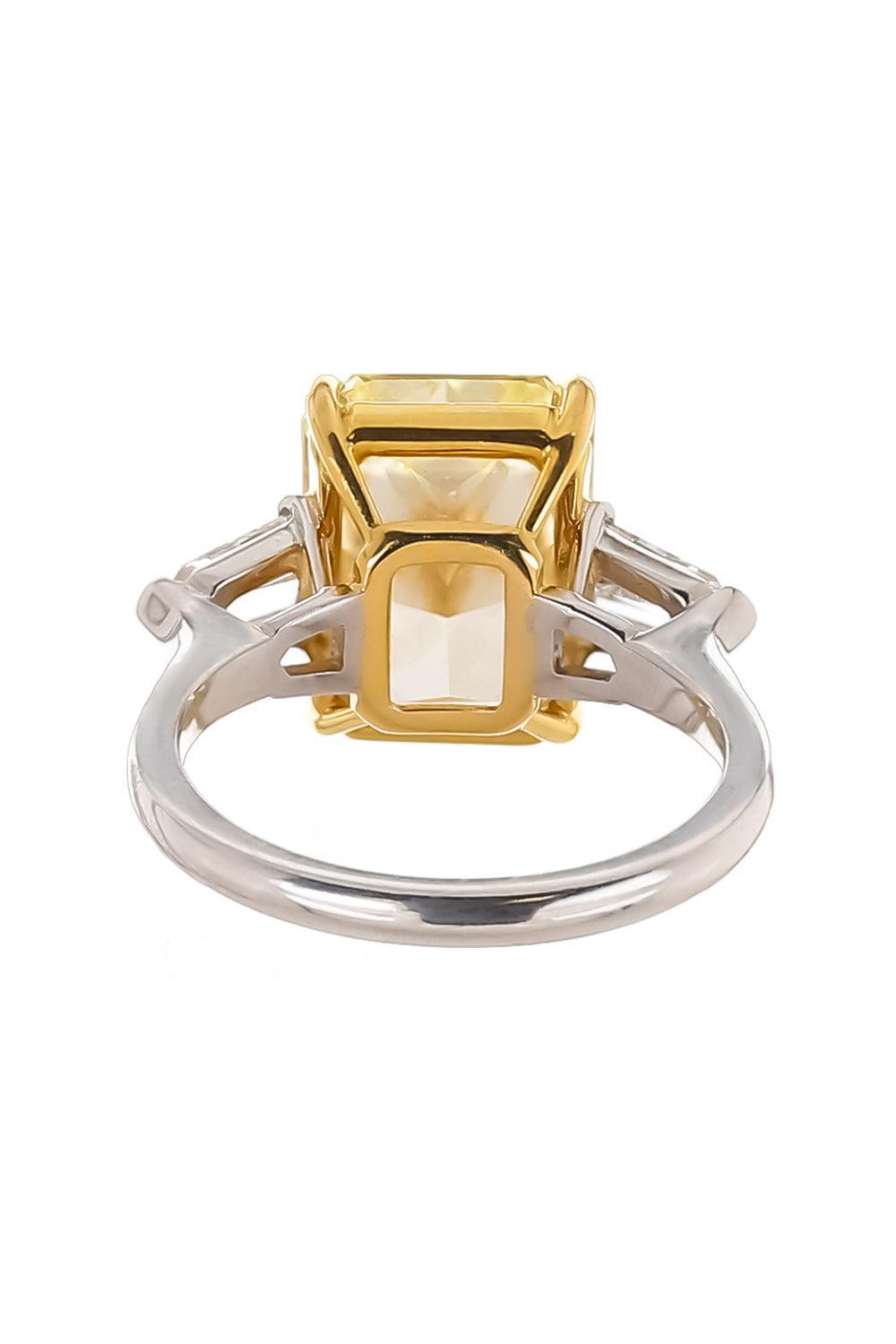 Yellow Diamond Radiant Bullet Ring-PLATINUM-5.5-JEWELRYFINE JEWELRING-KWIAT