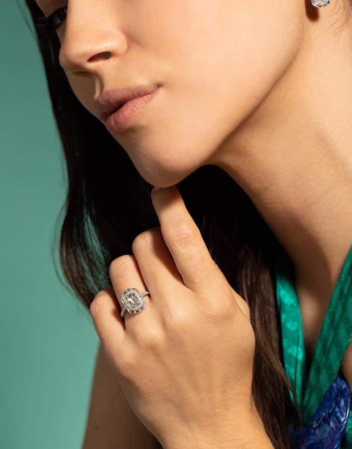 KWIAT-Ashoka and Baguette Diamond Ring-PLATINUM