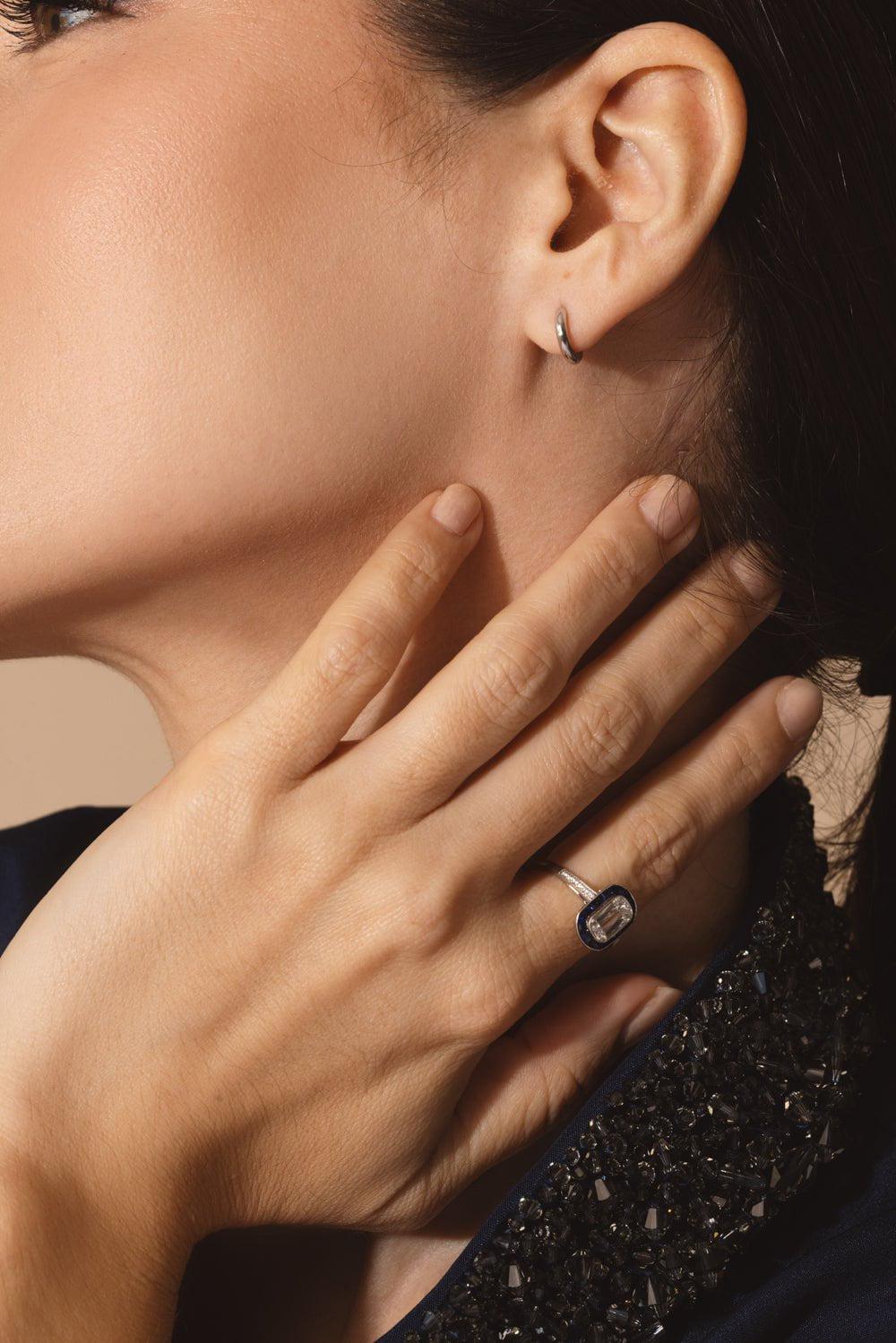 KWIAT-Sapphire Diamond Engagement Ring-PLATINUM