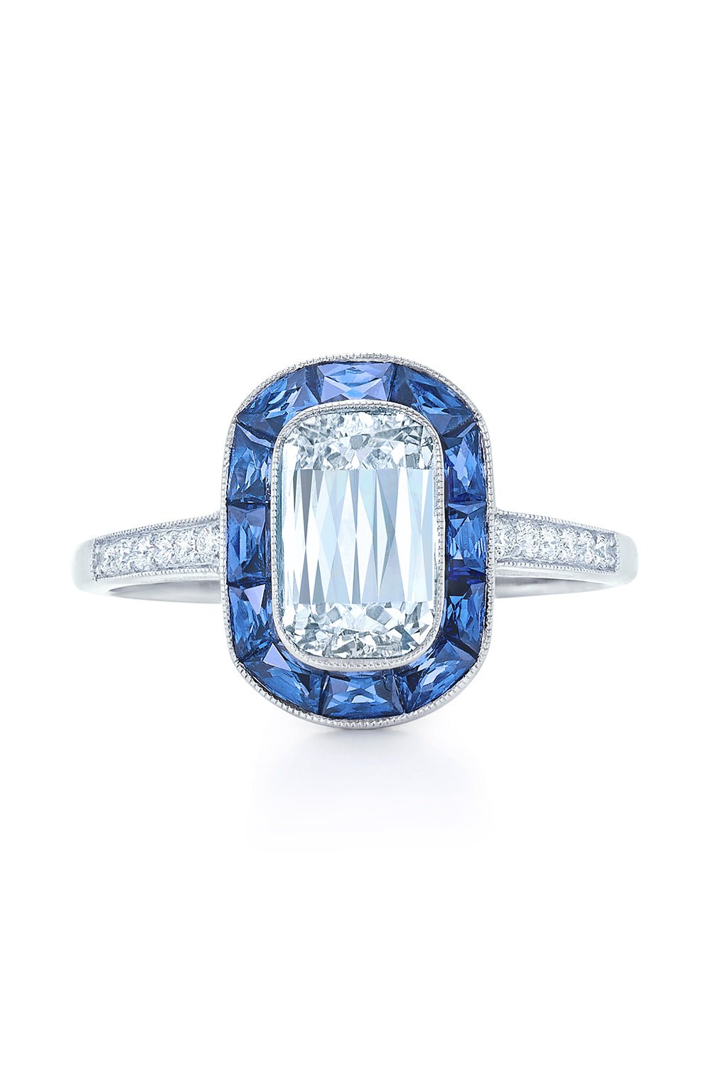 KWIAT-Sapphire Diamond Engagement Ring-PLATINUM