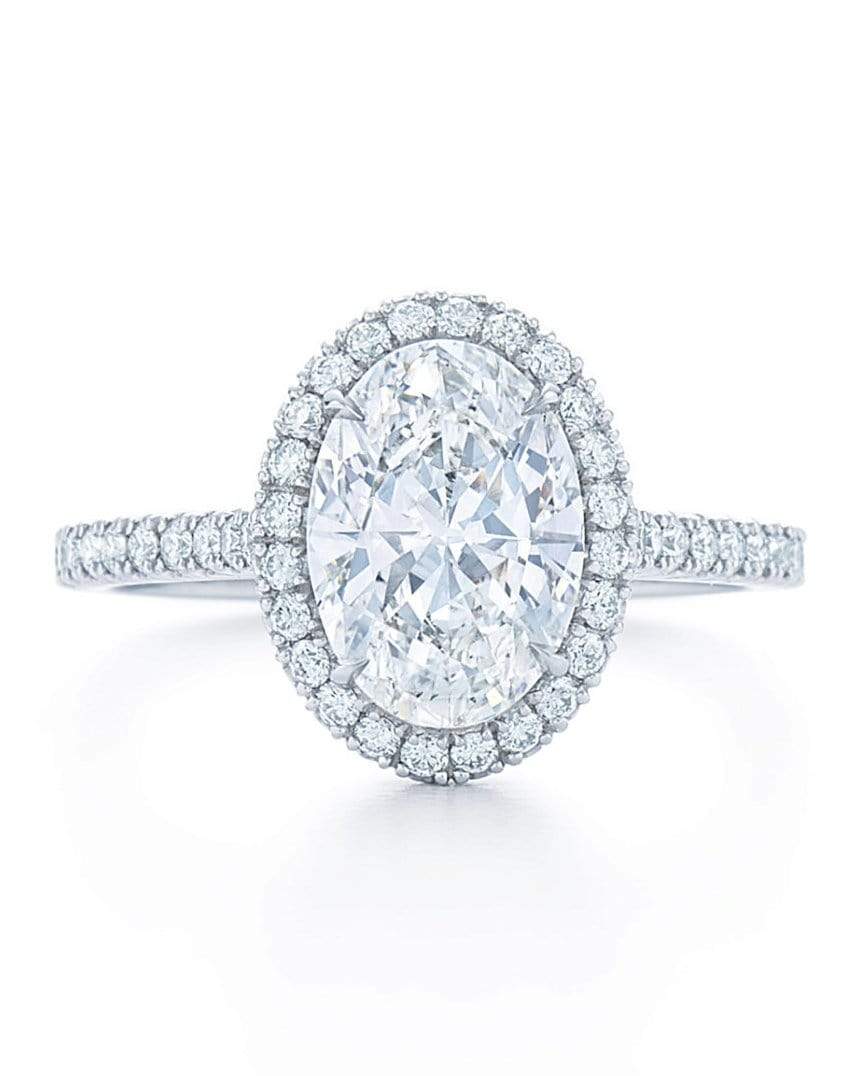 KWIAT-Oval Diamond Engagement Ring-PLATINUM