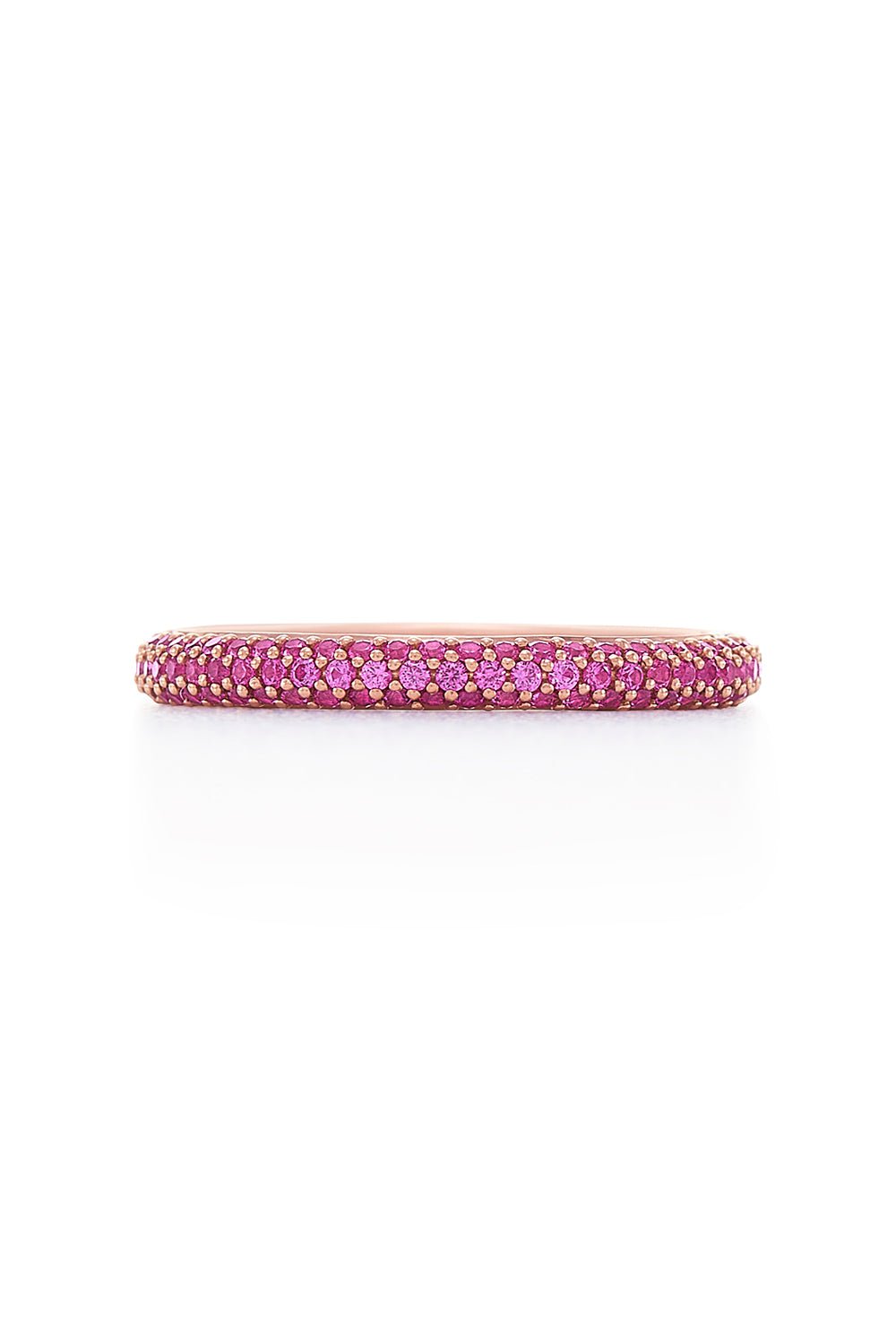 KWIAT-Moonlight 3-Row Pink Sapphire Ring-ROSE GOLD