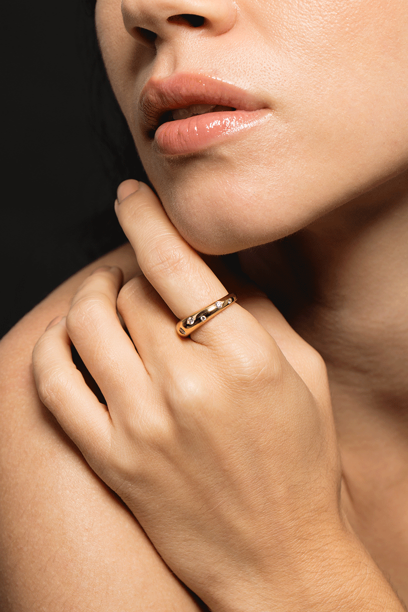 KWIAT-Cobblestone Collection Diamond Ring-ROSE GOLD