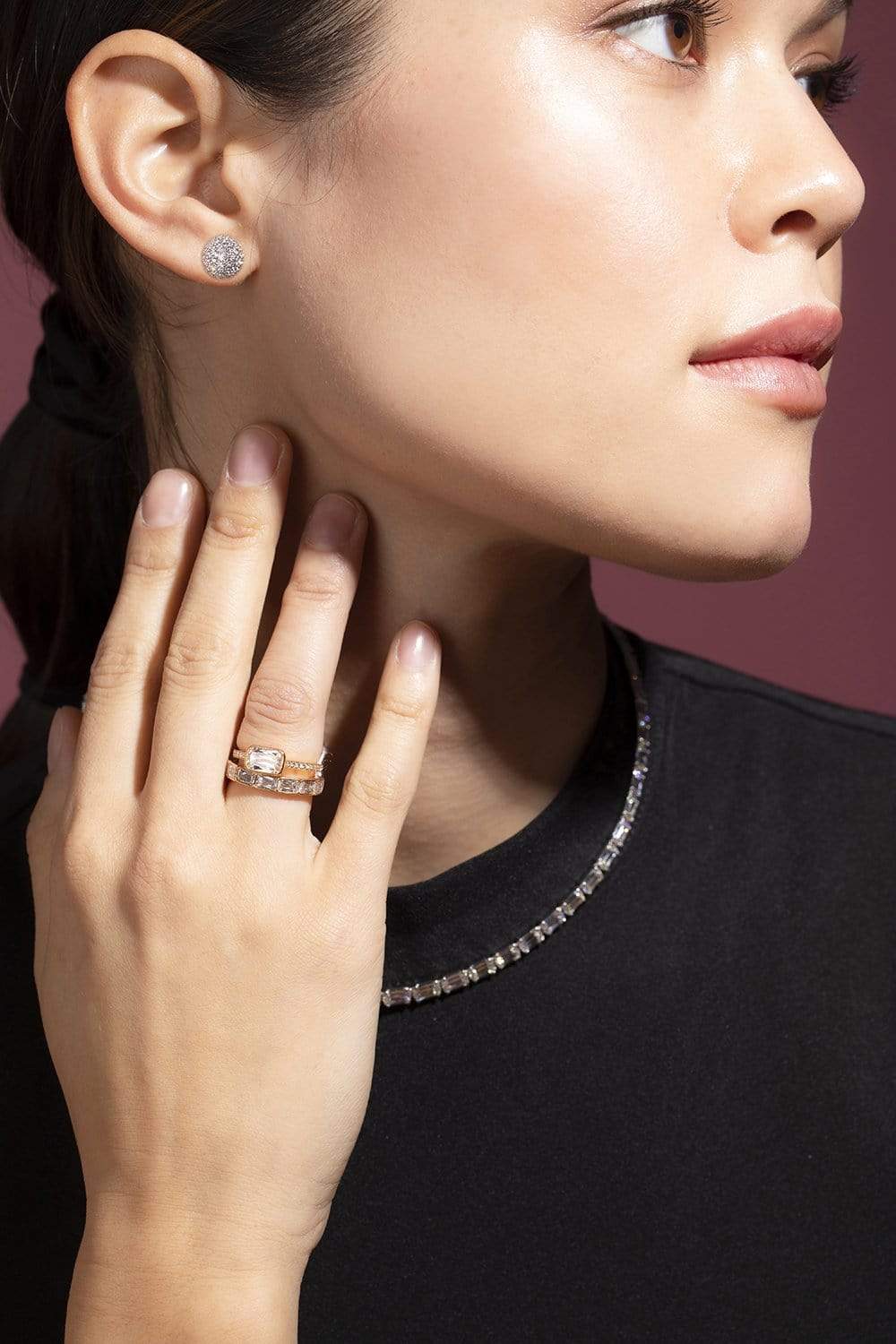 KWIAT-Ashoka East-West Bezel Band-ROSE GOLD