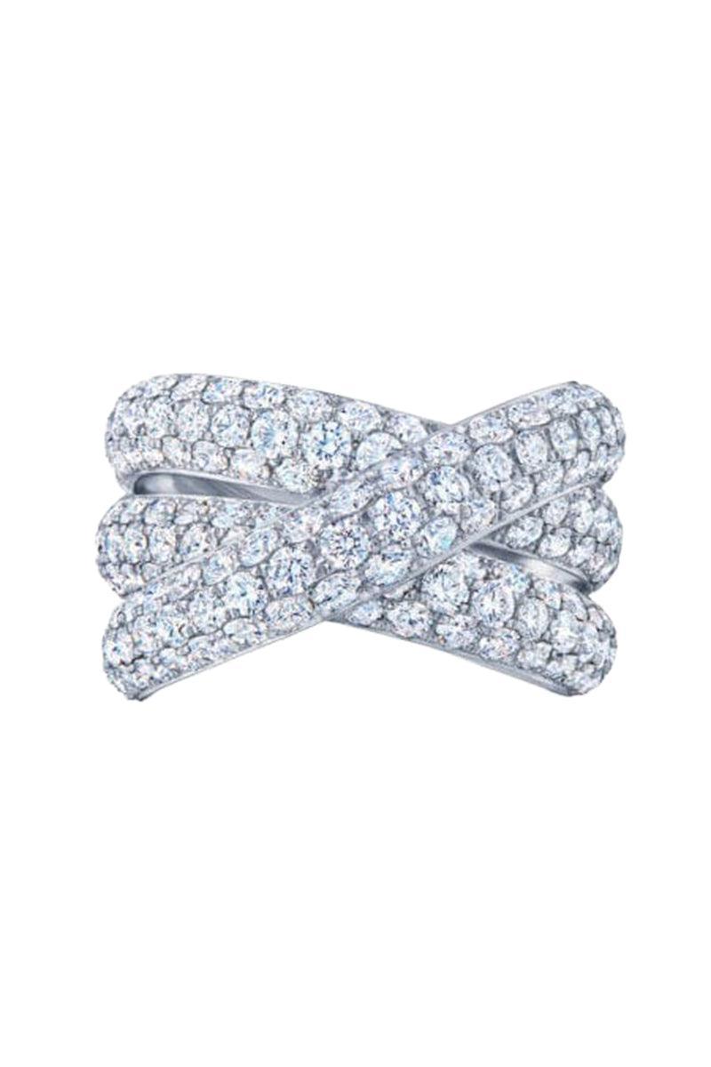 Moonlight 3 Row Crossover Ring-WHITE GOLD-6-JEWELRYFINE JEWELRING-KWIAT