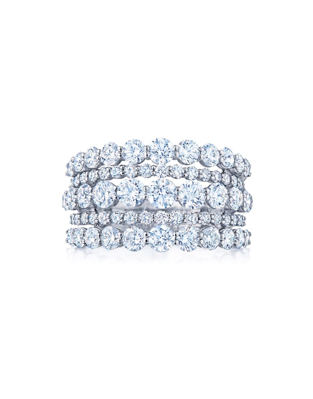 KWIAT-Lyric Five Row Diamond Ring-WHITE GOLD