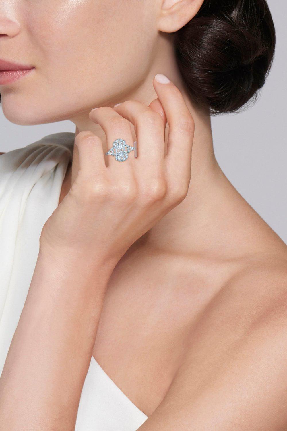 KWIAT-Splendor Petite Filigree Ring-WHITE GOLD