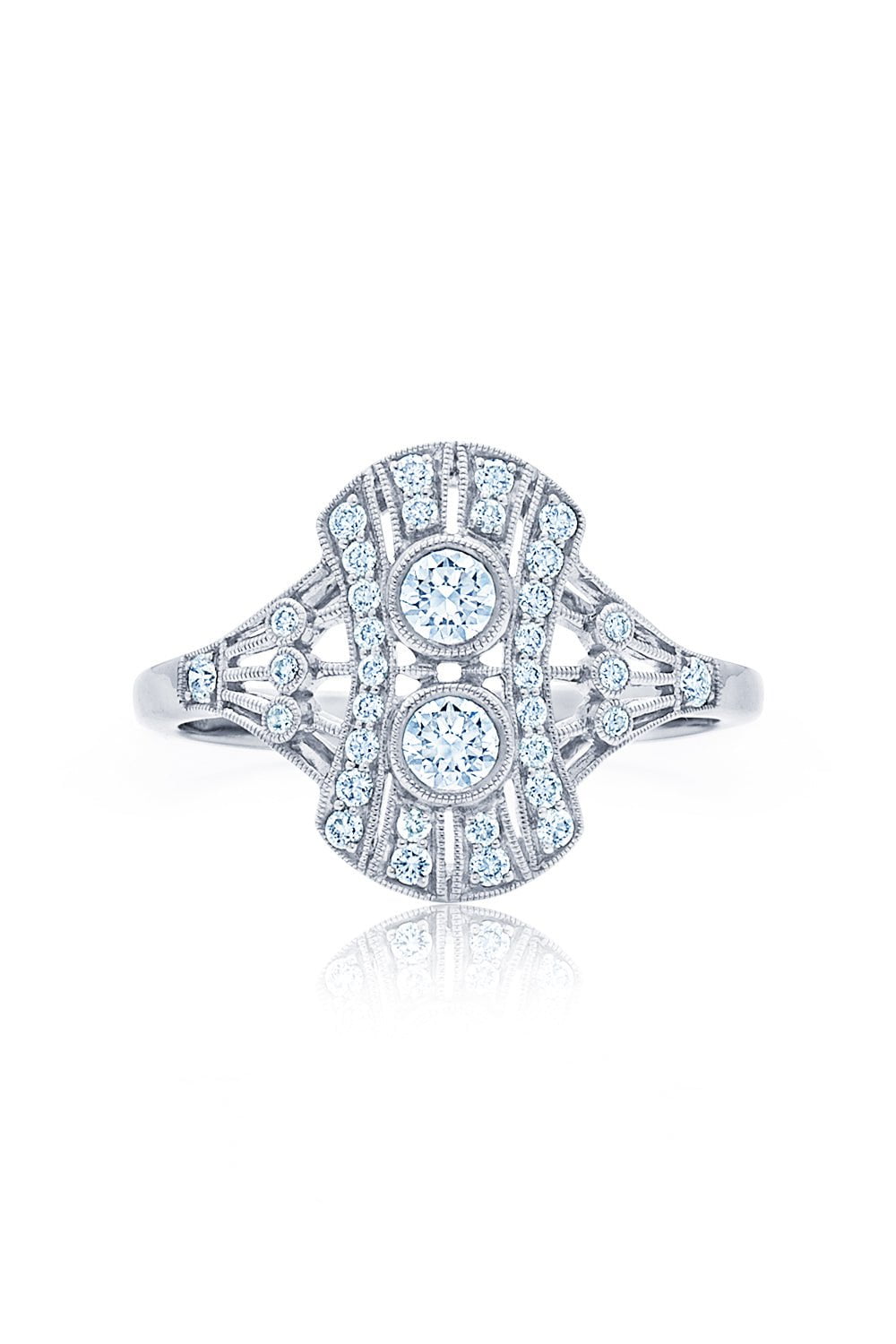 KWIAT-Splendor Petite Filigree Ring-WHITE GOLD