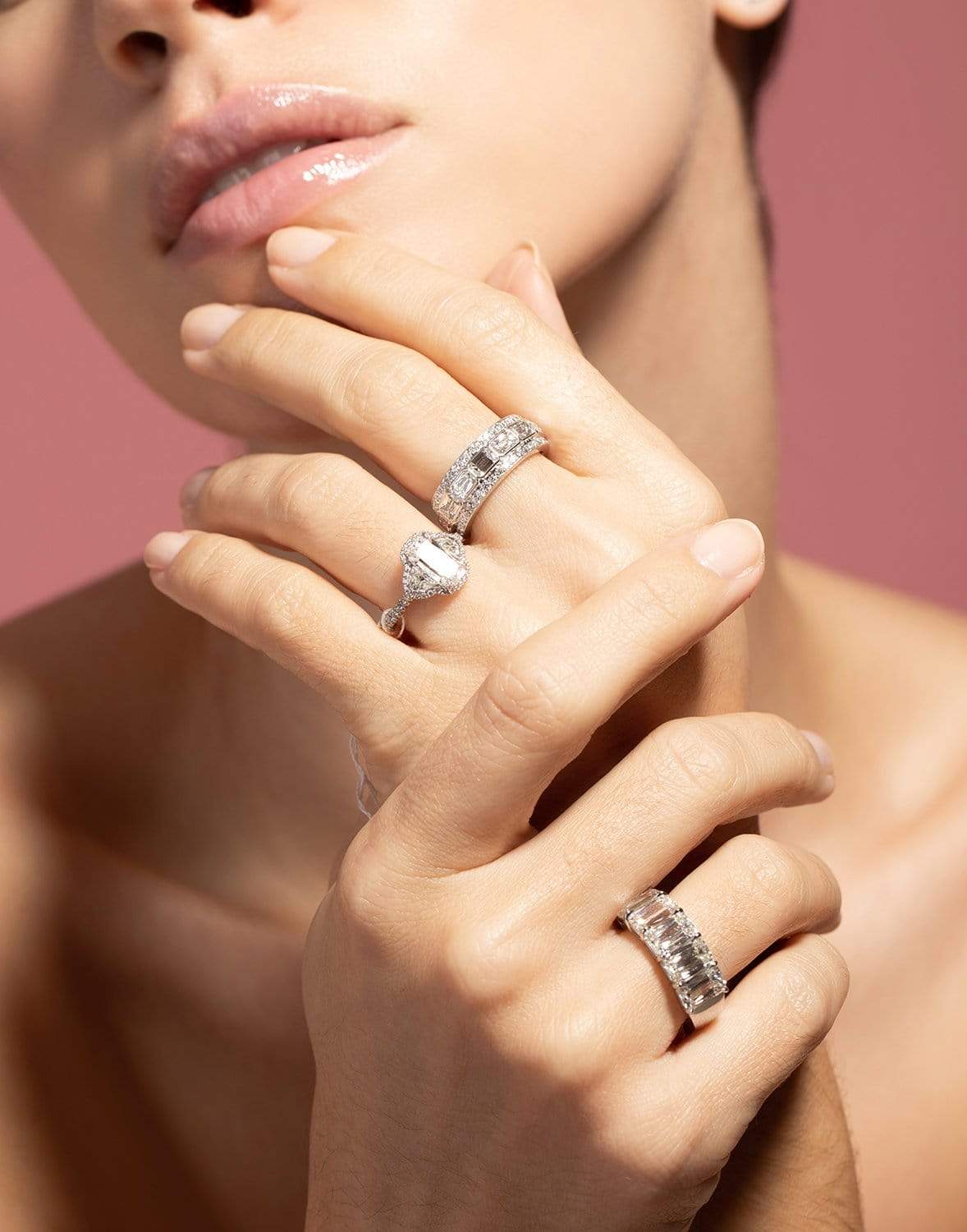 KWIAT-Ashoka Diamond East/West Half Band-WHITE GOLD