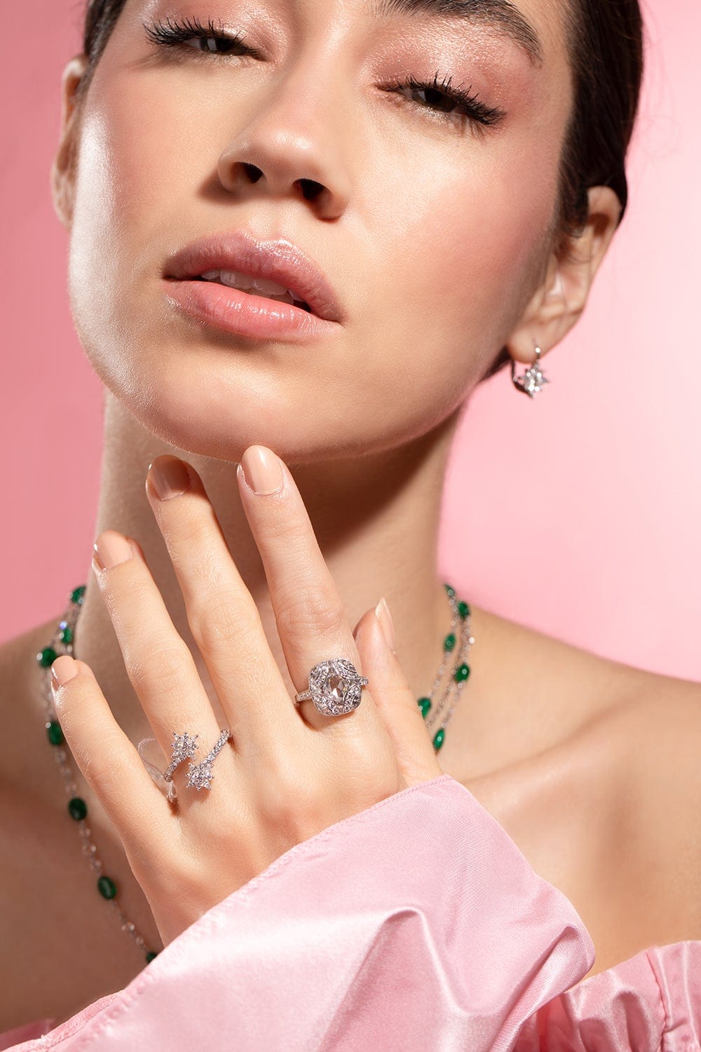 KWIAT-Diamond Bypass Star Ring-WHITE GOLD