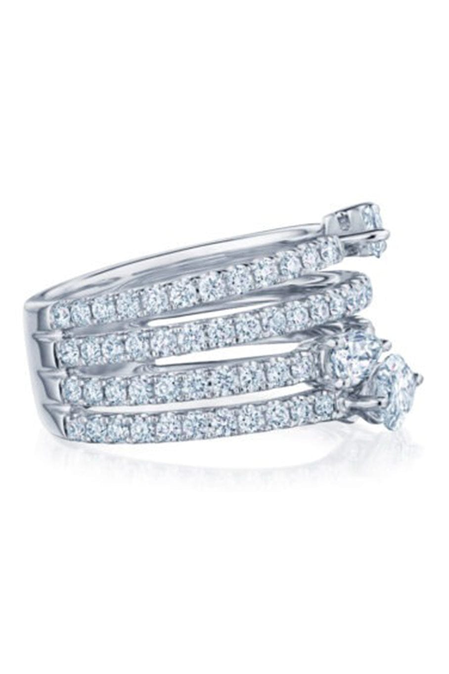 KWIAT-Duet Four Row Ring- White Gold-WHITE GOLD