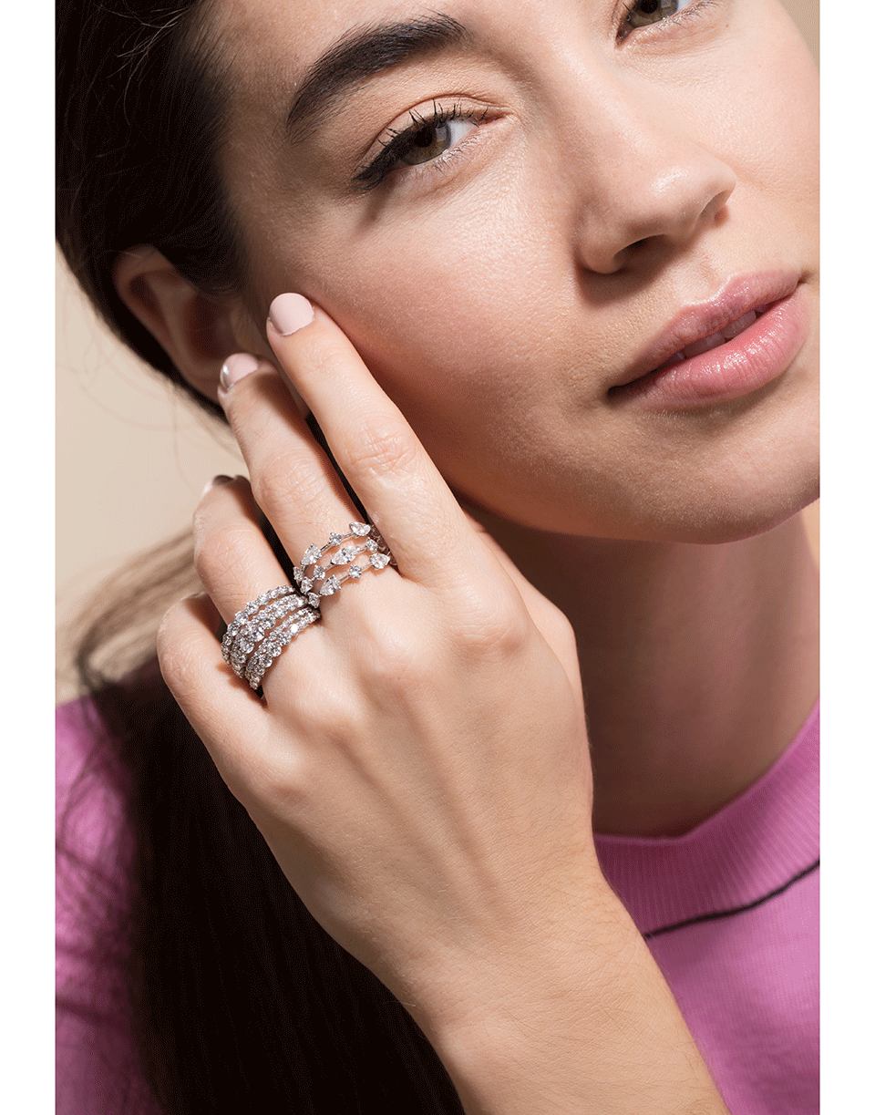 KWIAT-Five Line Diamond Ring-WHITE GOLD