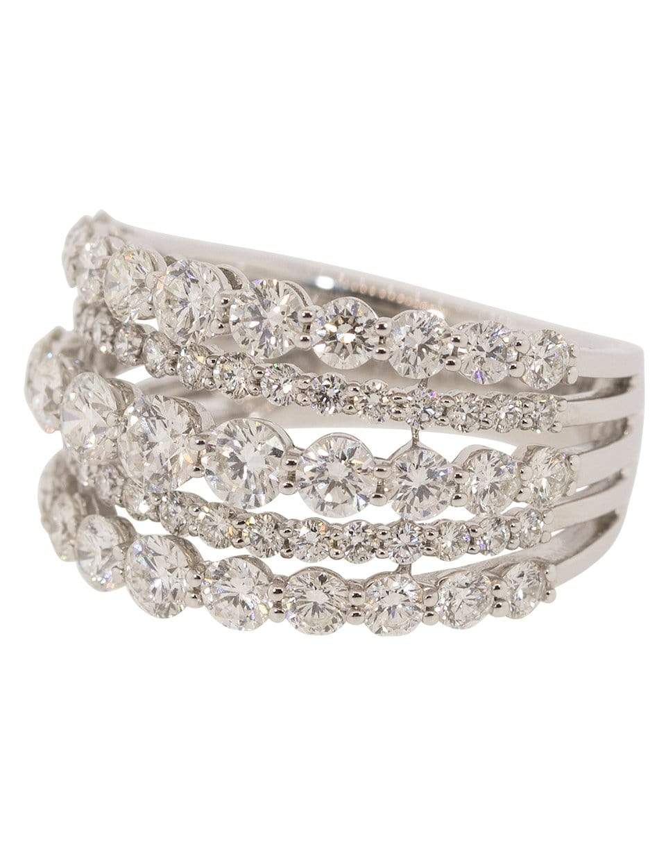 KWIAT-Five Line Diamond Ring-WHITE GOLD