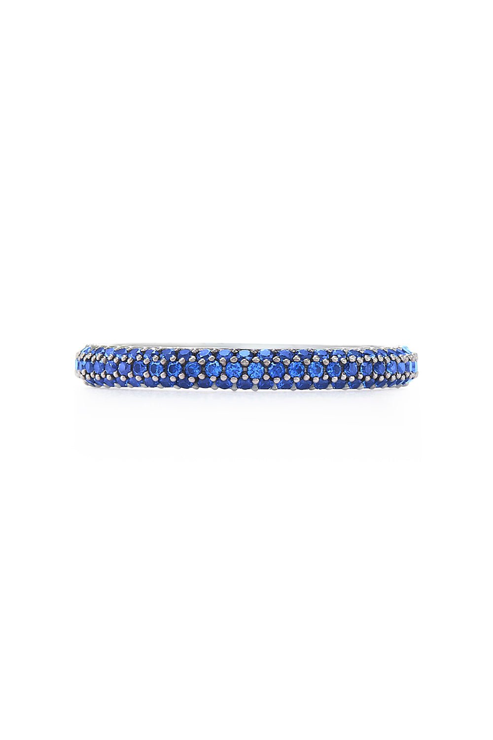 KWIAT-Moonlight 3-Row Blue Sapphire Ring-WHITE GOLD