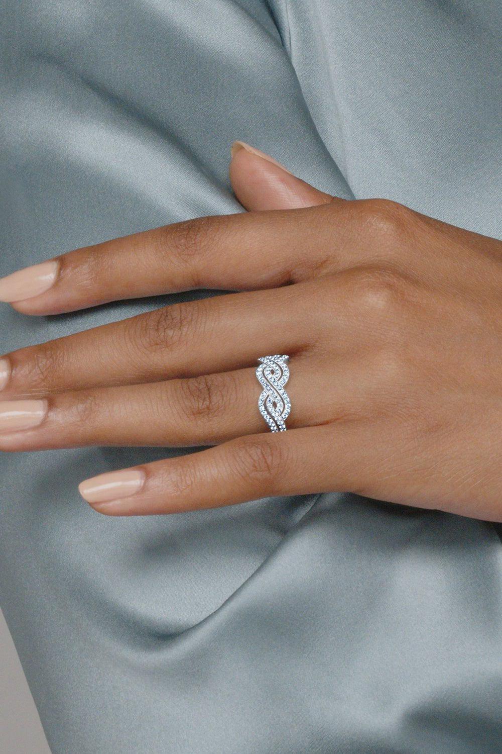 KWIAT-Splendor Swirl Diamond Ring-WHITE GOLD