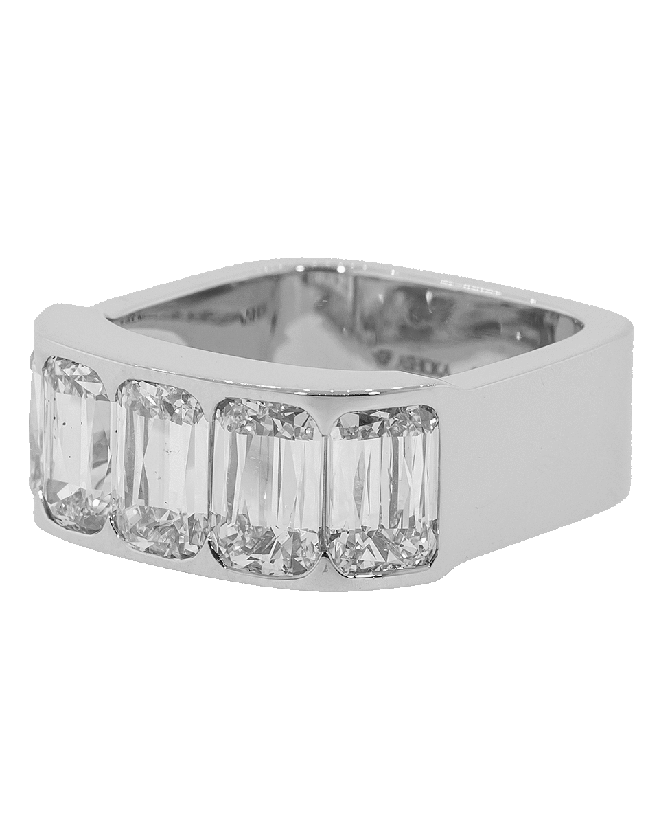 KWIAT-Ashoka Diamond Square Band-WHITE GOLD