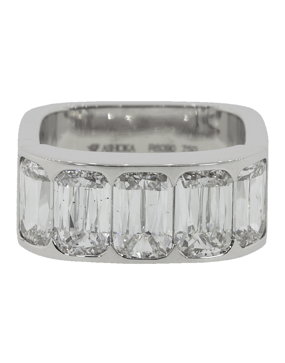 KWIAT-Ashoka Diamond Square Band-WHITE GOLD