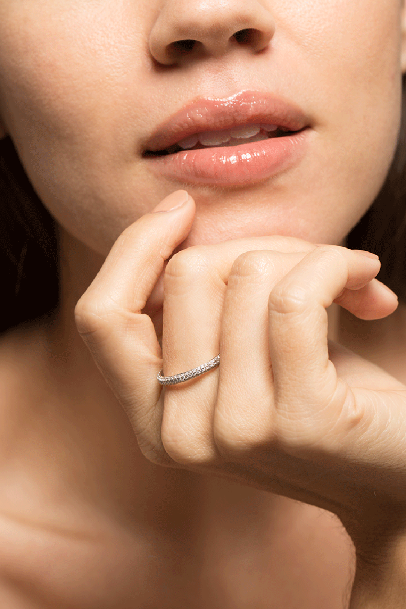 KWIAT-Cobblestone Diamond Pave Band Ring-WHITE GOLD