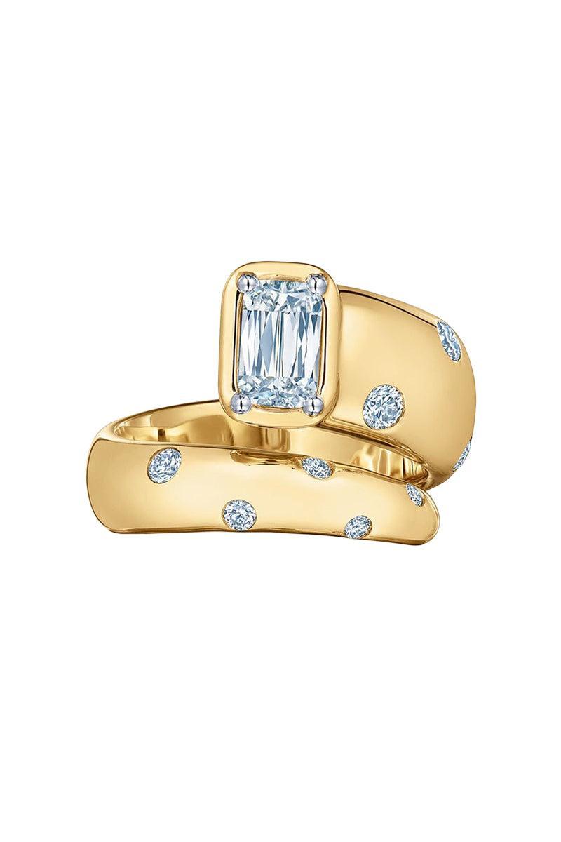 Cobblestone Diamond Wrap Ring