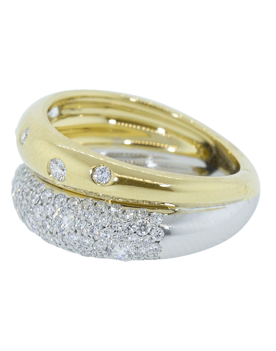 KWIAT-Double Cobblestone Diamond Ring-YELLOW GOLD