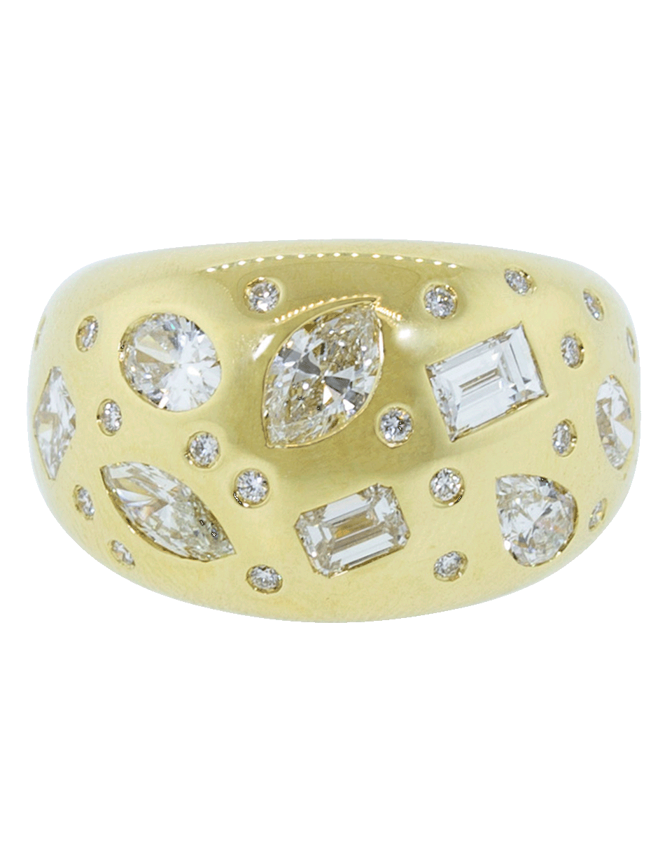 KWIAT-Flush Set Diamond Ring-YELLOW GOLD
