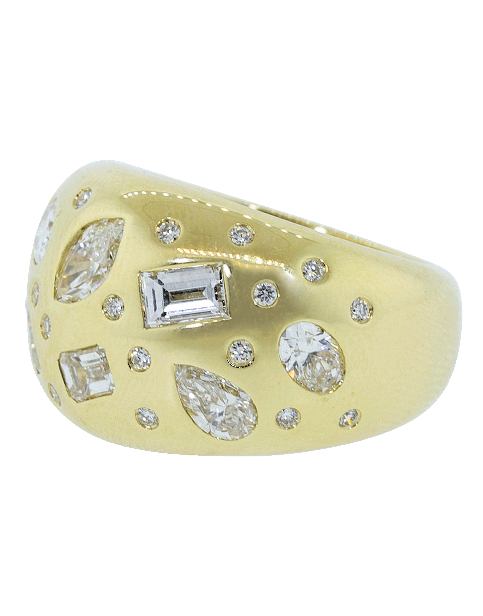 KWIAT-Flush Set Diamond Ring-YELLOW GOLD