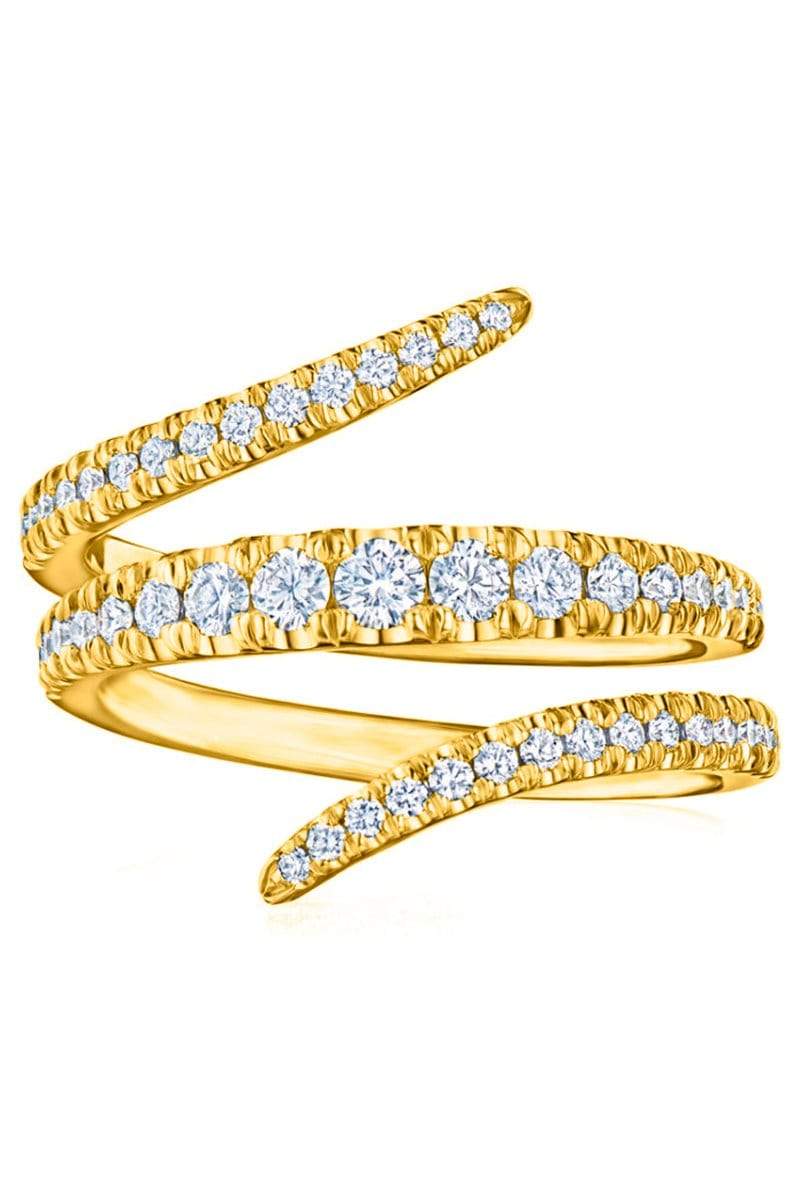 KWIAT-Diamond Vine Wrap Ring-YELLOW GOLD